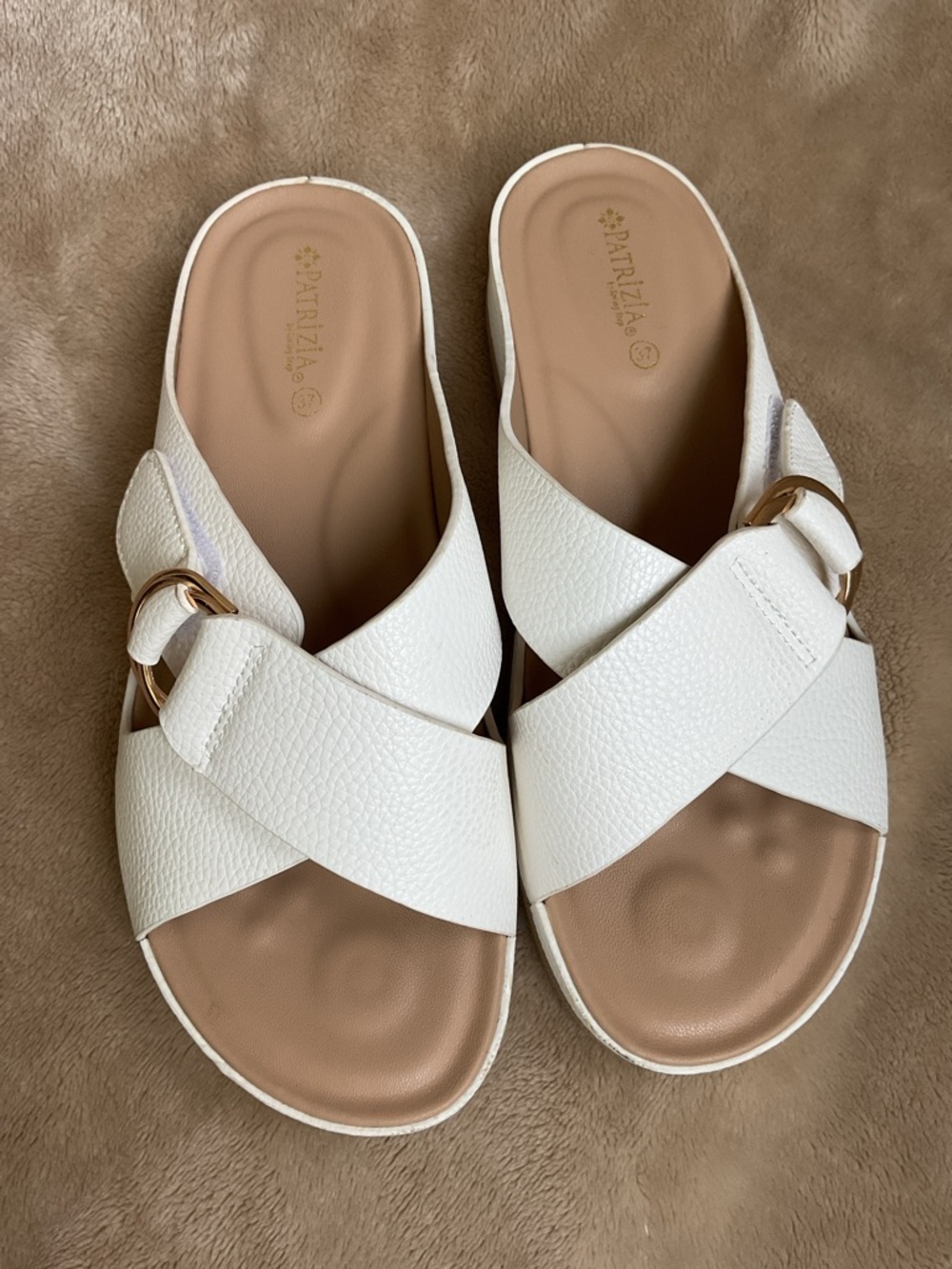 Patrizia Rutha Slide women’s size 37 white Sandals